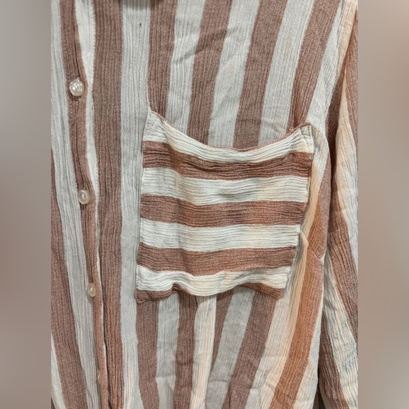 VIXBE Thompkins Tie Front Top Rayon Beachy Summer Short Sleeve Blouse XL - Picture 9 of 10